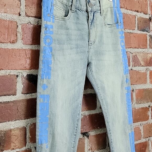 Homme + Femme Men's Trademark Slim Fit Light Blue Denim Jeans 28 - Picture 5 of 13